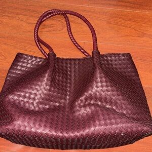 Lulu Dharma maroon purse